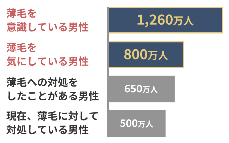 日本人男性の薄毛に対する意識（推計）